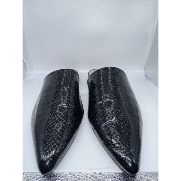 ARider Girl | Black Snake-Embossed Mina Mule - Size 9 - Picture 10 of 14